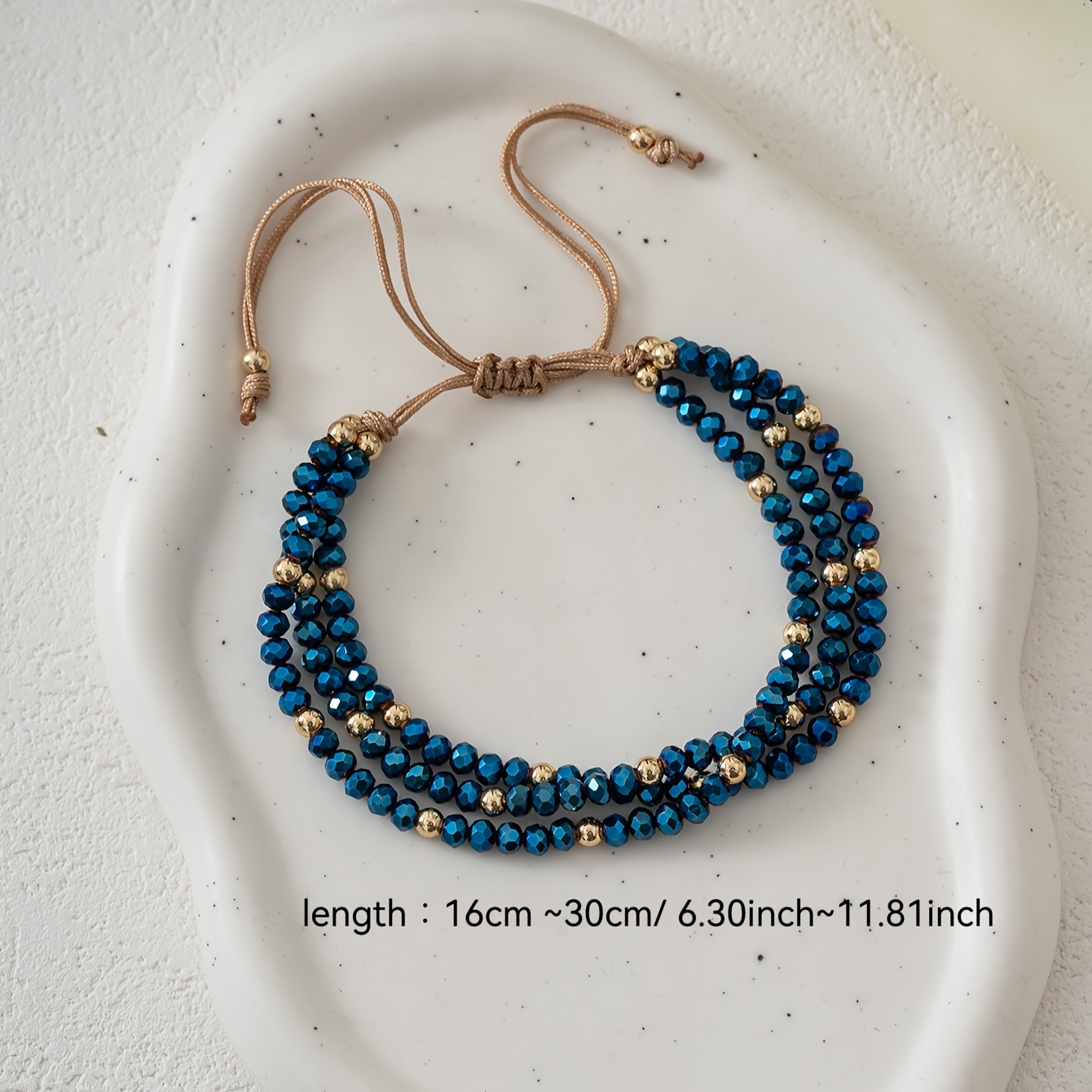 E-shop Ein Damenarmband mit mehrschichtigem Design und künstlichen Kristallperlen im Boho-Stil, für Partys, Tanzveranstaltungen und alltägliche