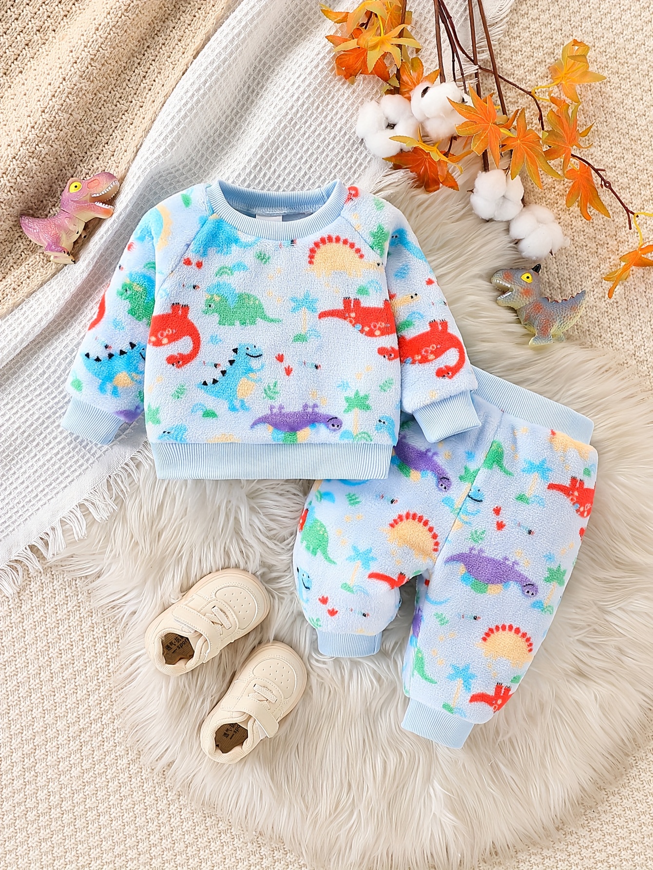 piezas conjunto verano estampado dinosaurio bebé camiseta Temu