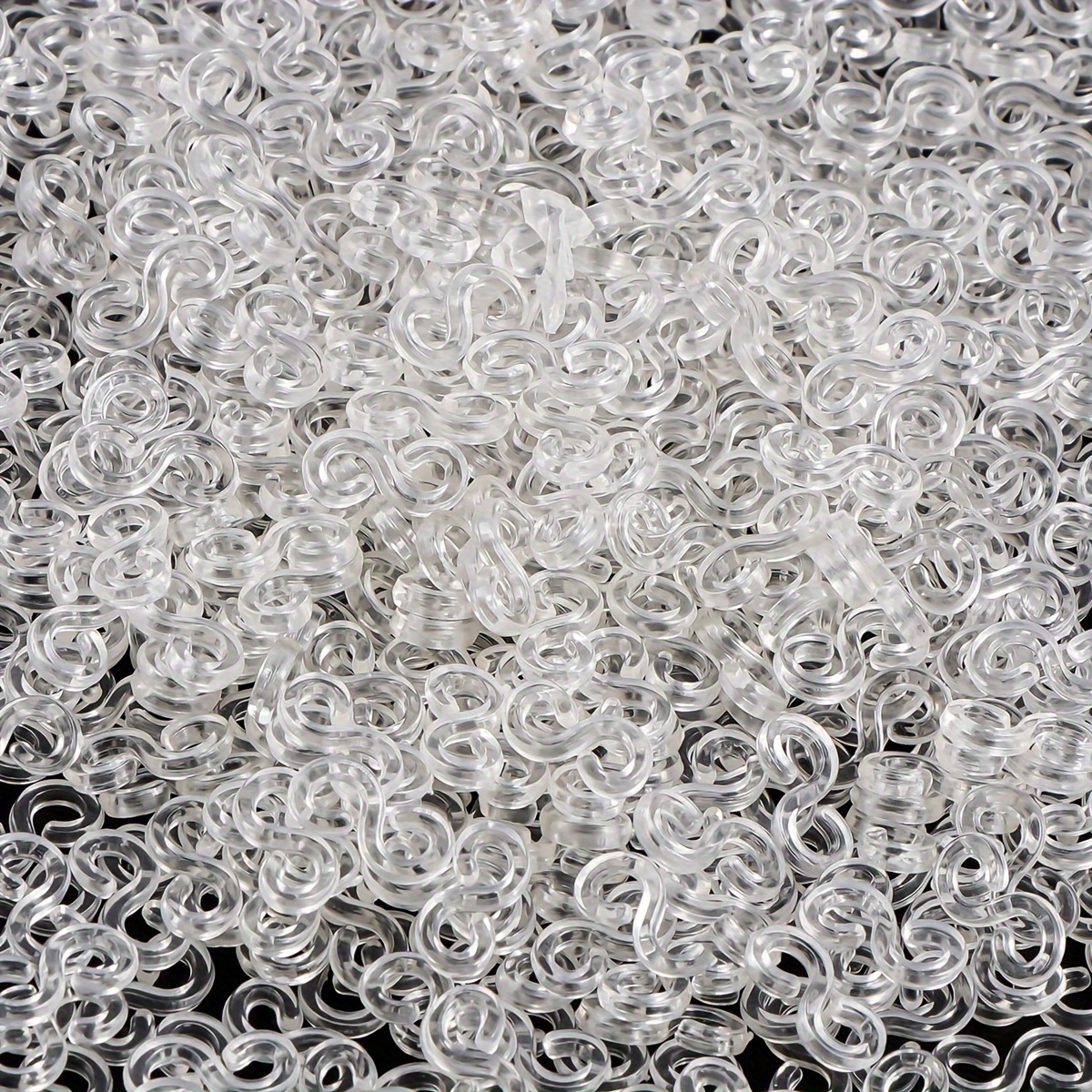 

200pcs/600pcs Connecteurs élastiques transparents en , clips de liaison en plastique pour la fabrication de bracelets et de bracelets, fournitures d'artisanat