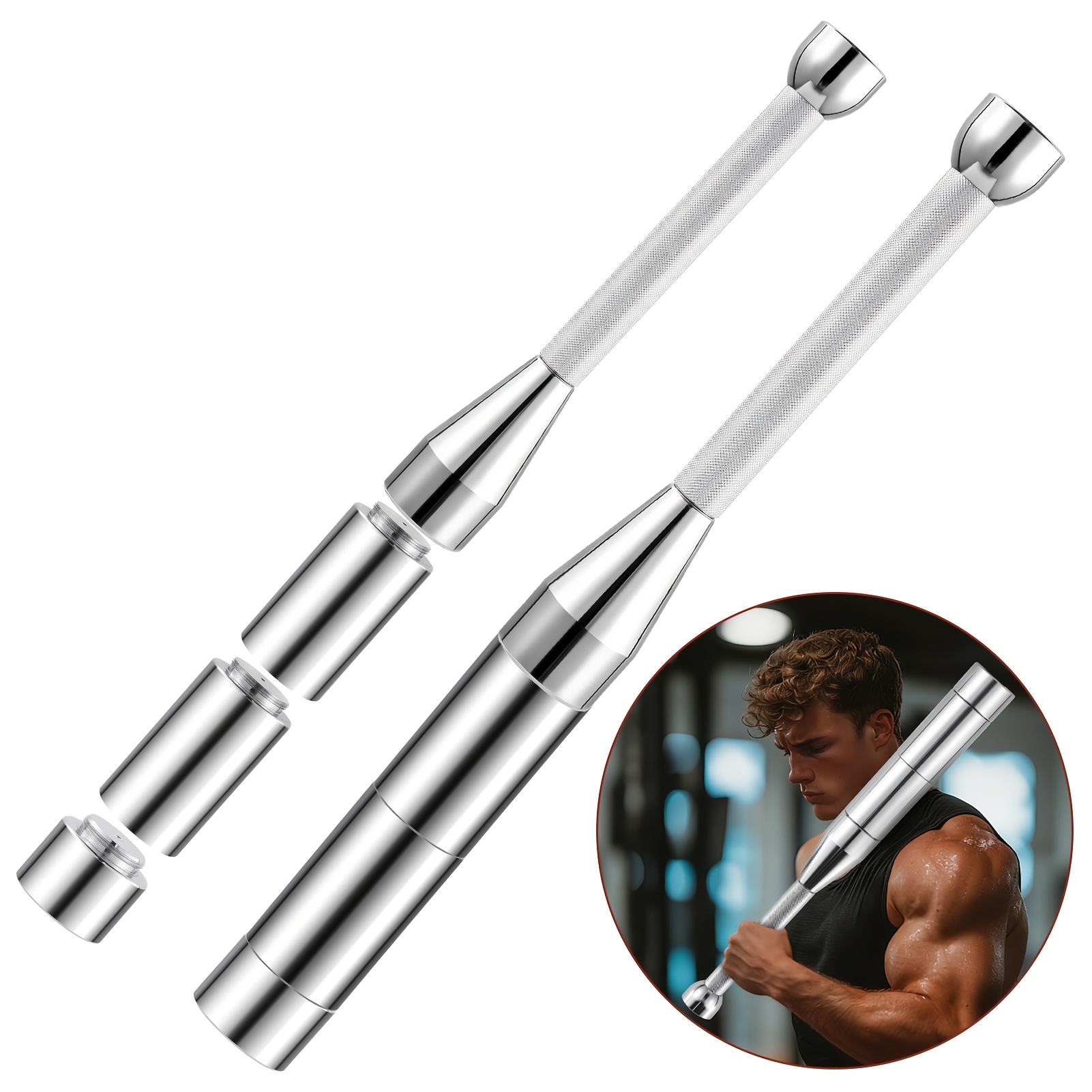 Adjustable Kettlebells And Barbells With Adjustable Weights, Featuring A High-strength Solid Stainless Steel Construction And Non-slip Handles, Suitable For Upper- Training