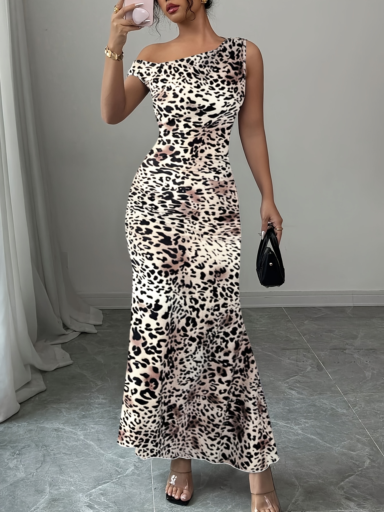 womens elegant single shoulder asymmetric neck fishtail - Temu Czech  Republic