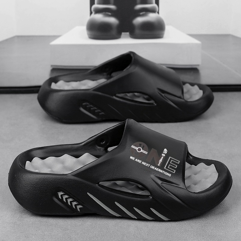 unisex indoor outdoor slip on slippers heavy duty anti slip sole cushioned   for arch support massage   indoor outdoor use   accent eva shoe for men women home gym travel walking shoes home footwear sporty design durable footwear versatile footwear  