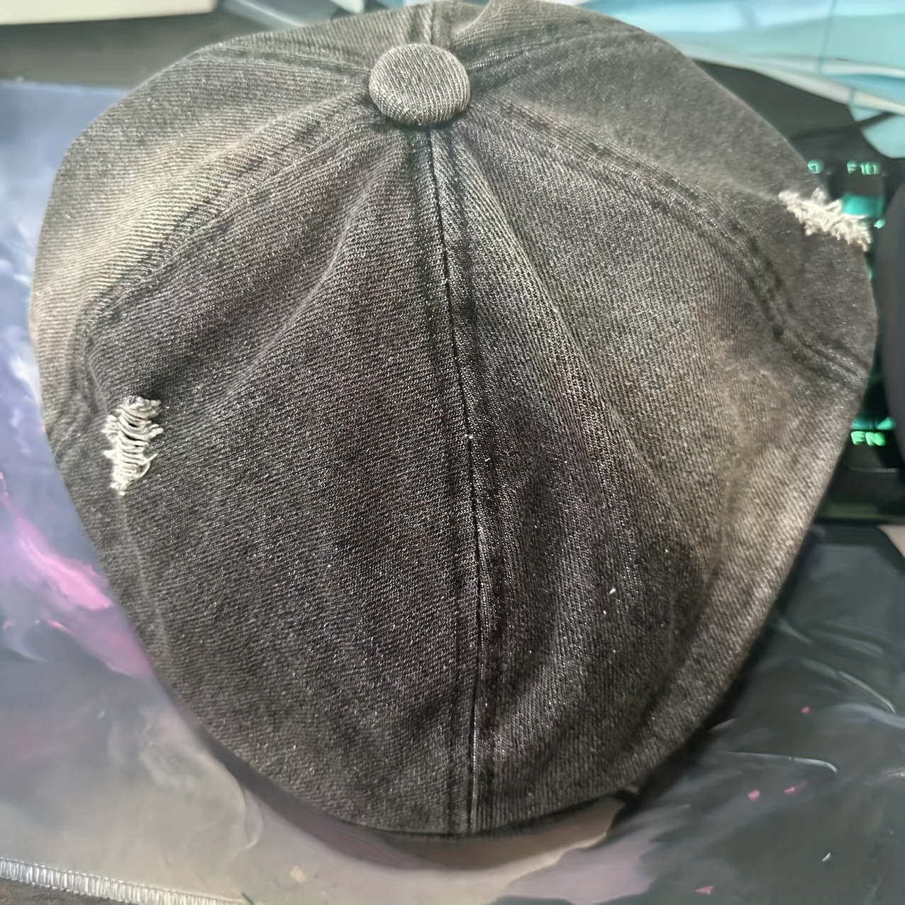 vintage washed denim beret hat men women british style Temu Chile