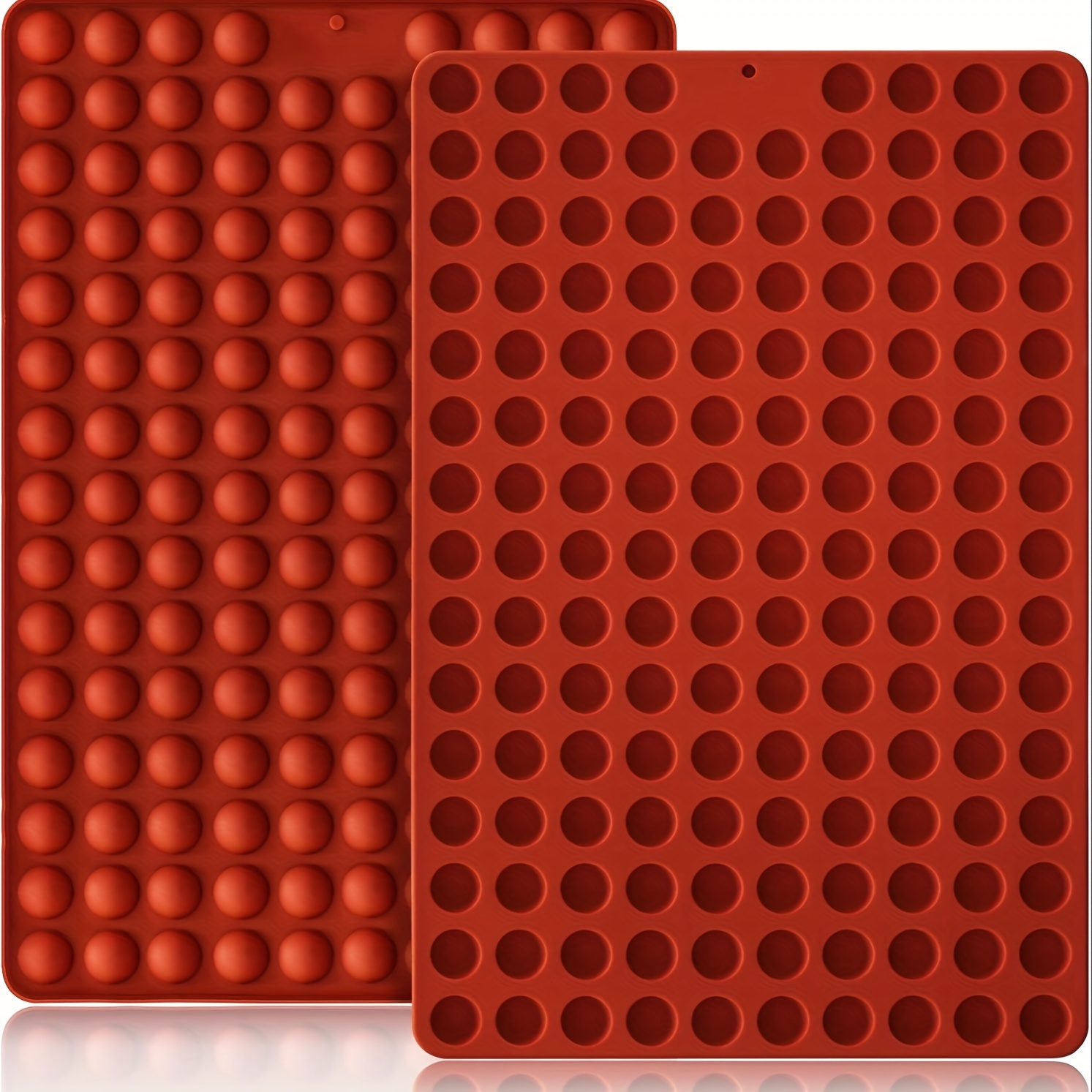 Mini Semi Sphere Shape Molds Silicone, 2pcs/296 Cavities Round Moulds For Dog Treats Chip Wax , Oven Safe Small Half Ball Pellet Sheets