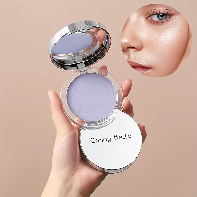 

New Violet Refreshing Oil Control Powder, Lightweight Natural Matte Finish, Purple Makeup Setting Powder With Mirror And Applicator For All Skin Types