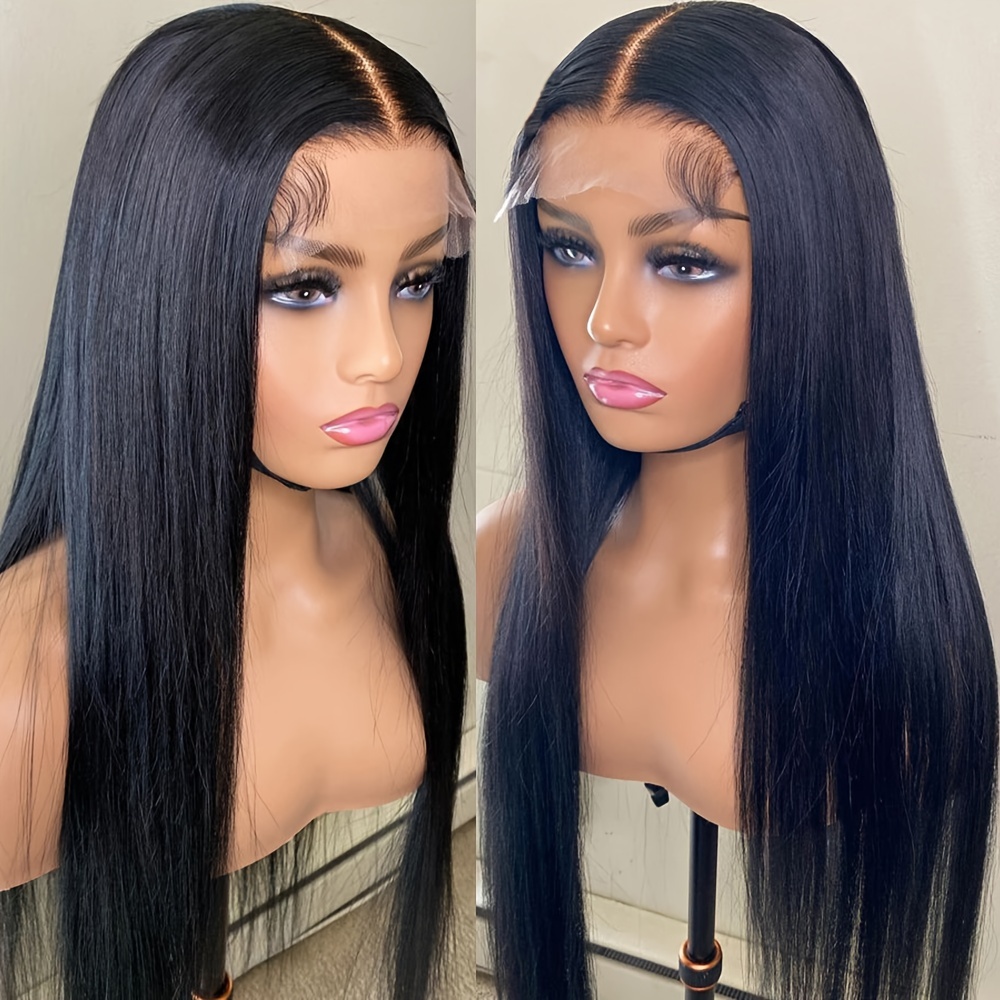 

13*4 Inch Lace Front Wig 13*4 Inch Synthetic Lace Front Wigs For Women 24 Inch Heat Resistant Fiber Preplucked Hairline Glueless Lace Wigs For Daily Party Use