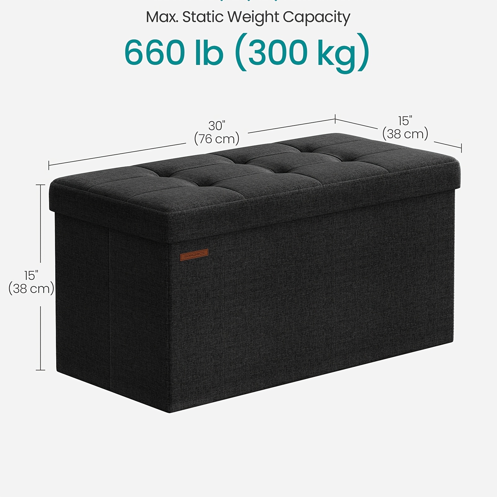 Foldable Small Ottoman Foot Rest with Storage