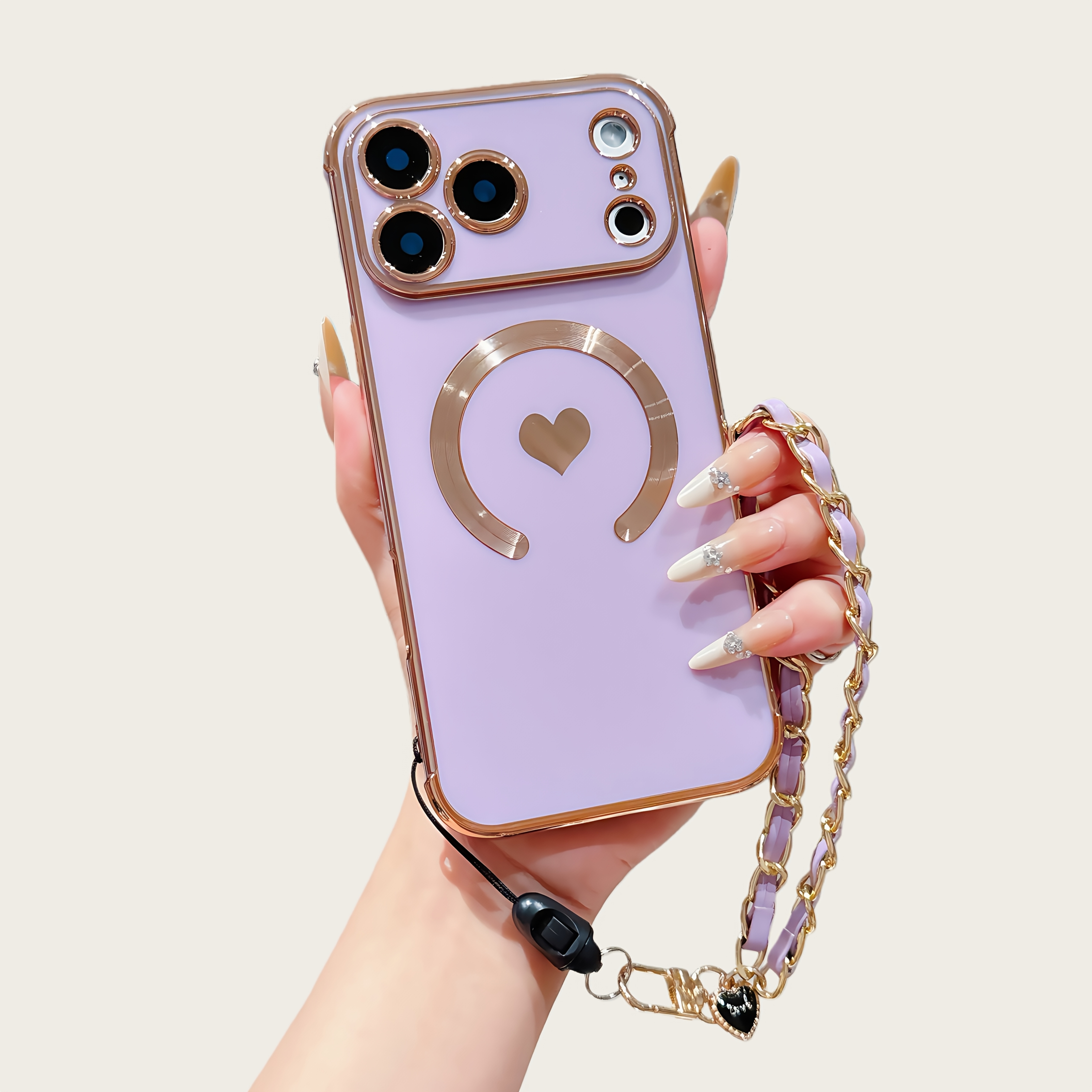 bandolino phone case Donna Crossbody Phone Case in Espresso Brown/Gold | iPhone 15 Pro | Genuine Leather