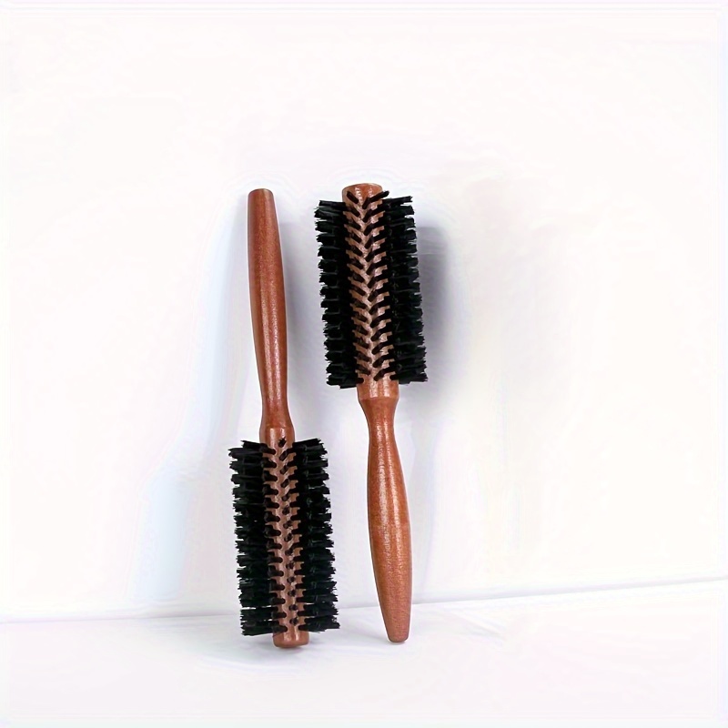 

Wooden Round Brush For Hair Styling, Volumizing Curling Comb, Durable Hairdressing Brushes With High-temperature Resistant Bristles