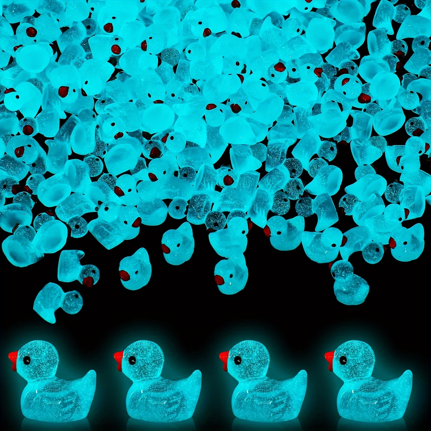 

45pcs -the-dark Mini Resin Ducks - Diy Craft Decorations For Aquariums, Garden , And Holiday Party Decor (halloween, Christmas, Thanksgiving)