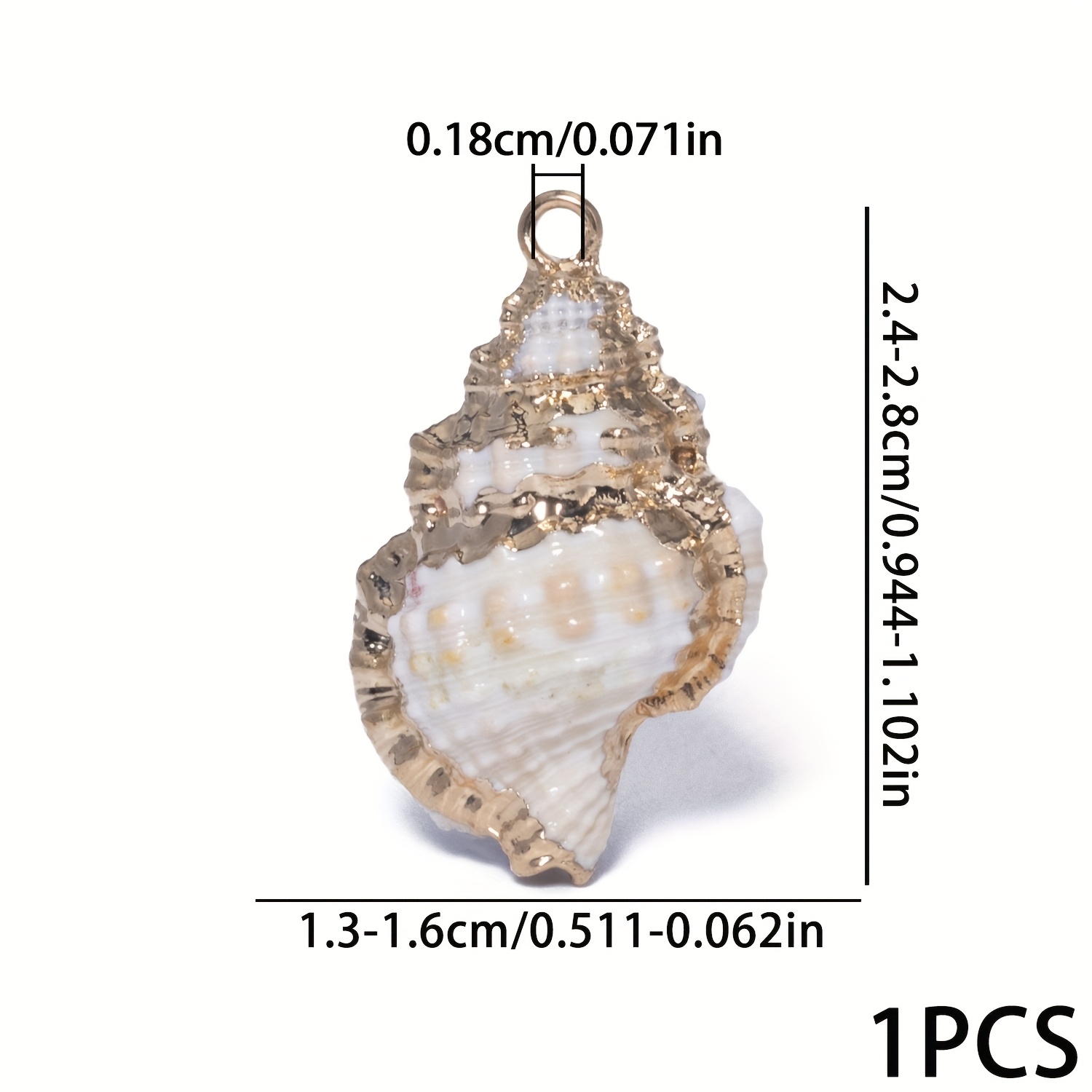 Multi-Color Natural Conch Shell Pendant, Handmade Craft Accessory