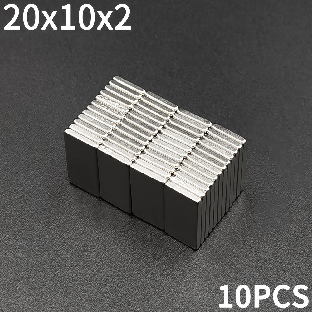 TEMU Metal Magnets 20x10x1/2/3mm - Vibrant Colorful Square Magnets For, Home Decor, And Office Use, Magnets, Vibrant , Metallic Finish