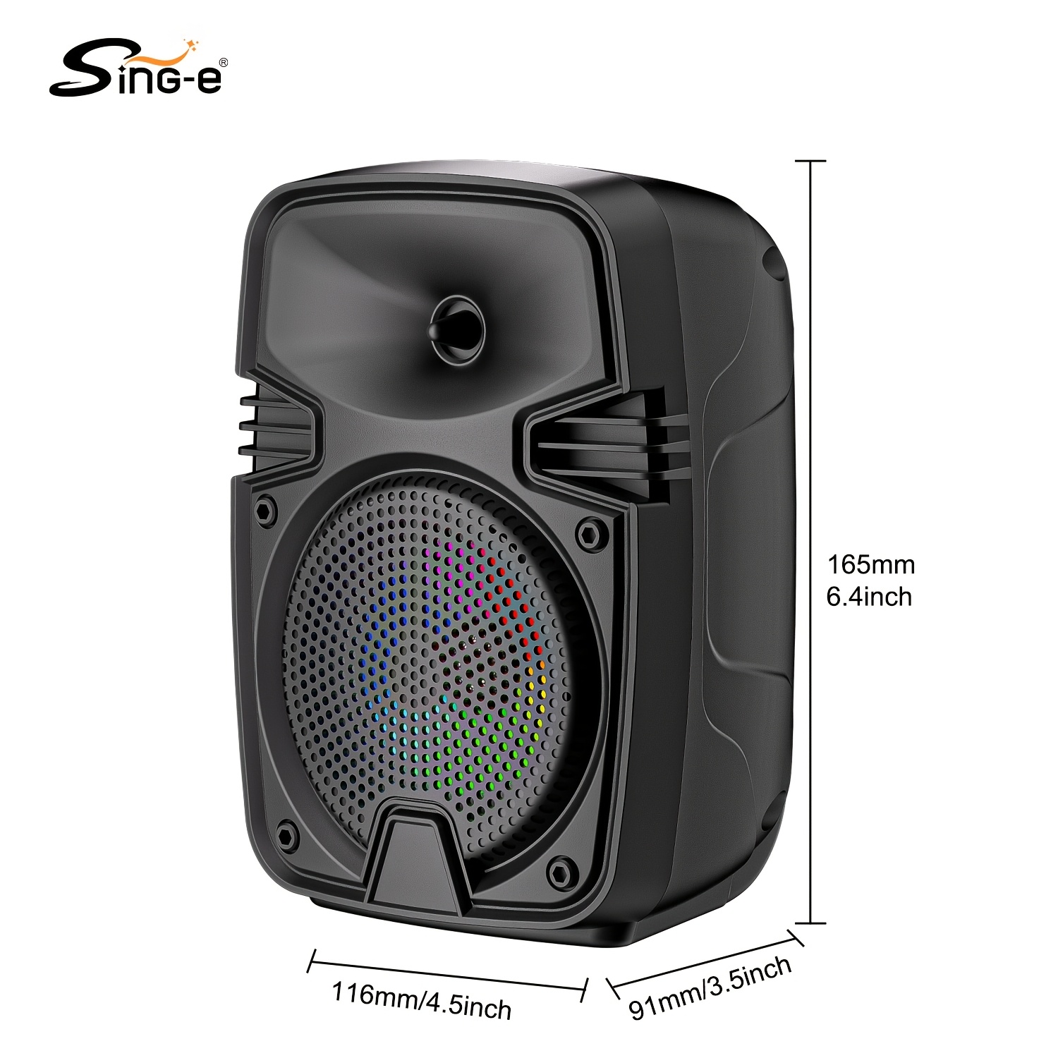 altavoz inalámbrico portátil, altavoz inalámbrico, altavoz para exteriores, duración de reproducción extremadamente larga, luces led, diseño portátil, compatible con bt/usb/tf/fm/tws,   para   reuniones familiares  