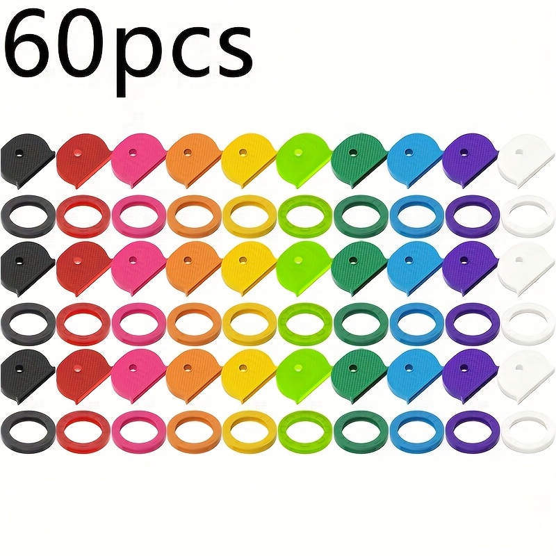 TEMU Étiquette de couvercle de clé, identifiant de couleur de clé en plastique pour clé d'appartement standard ( pour irrégulières), plusieurs