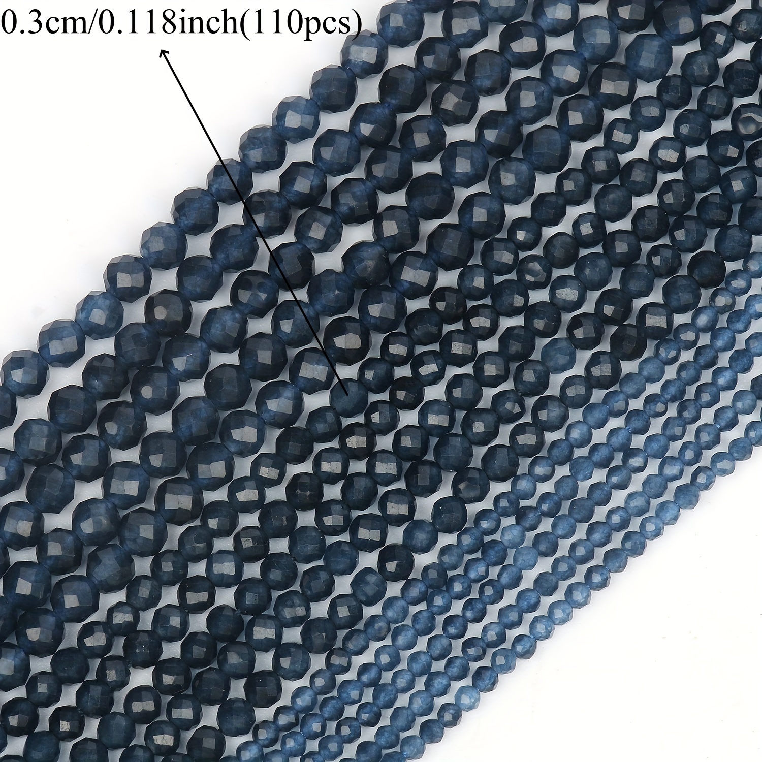 TEMU 2/3/4mm Round Loose Spacer Tiny Beads Diy Bracelet Earring Charms For Jewelry Making Accessories 15inches