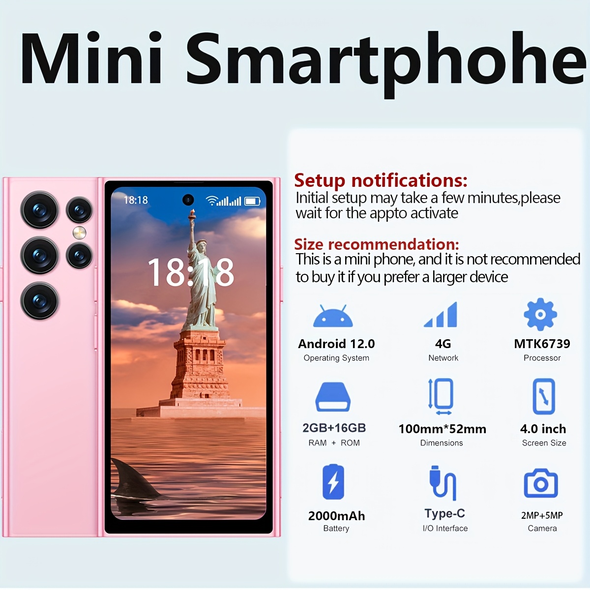 2025 NEW 4G Network Mini Smartphone 4.0