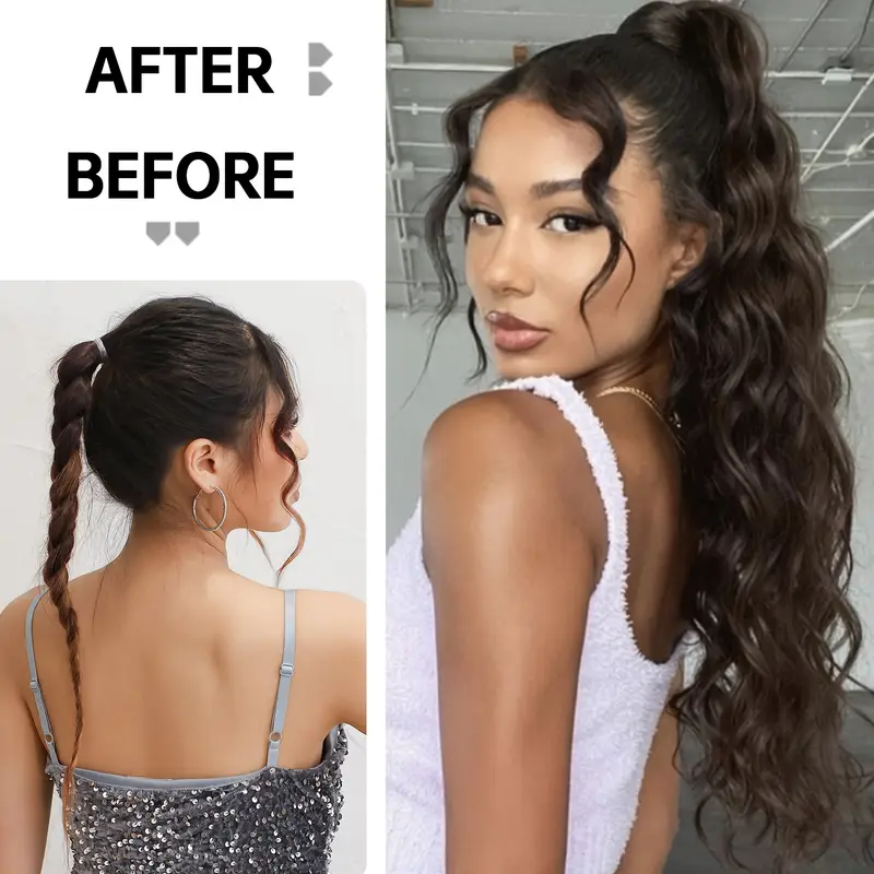 55.88 cm curl hair extension - elegant bouncy waves, high-quality heat-resistant fiber, daily wear, parties & festivals, , versatile hairpiece, party hairpiece, festival hairpiece, versatile style, heatresistant material details 5