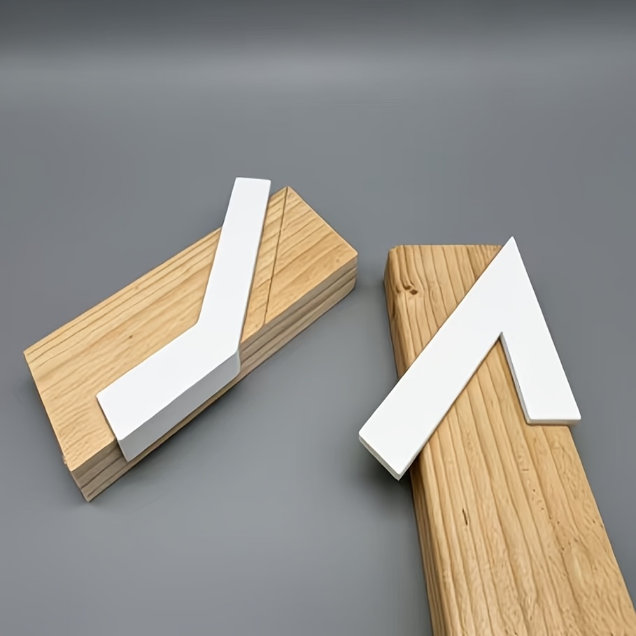 2pcs 45° Stop Square, Woodworking Marking & Positioning Auxiliary Tool, Precise Auxiliary For 45° Cutting Of Wood