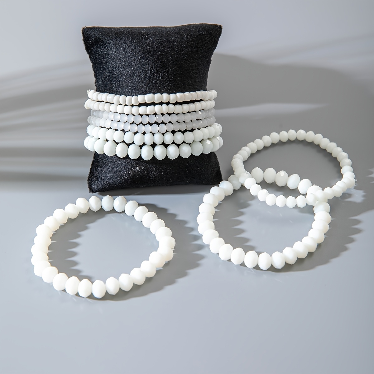 9pcs Bohemian Glass Beaded Bracelet Set - Festive Accessory
