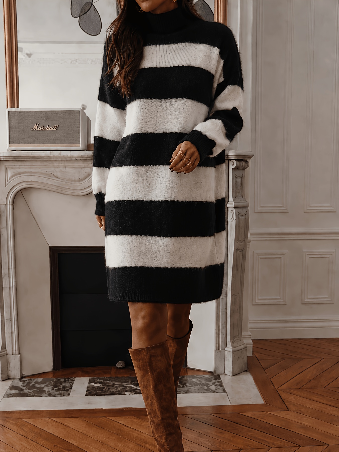 long sleeve winter dresses sold on Temu United States