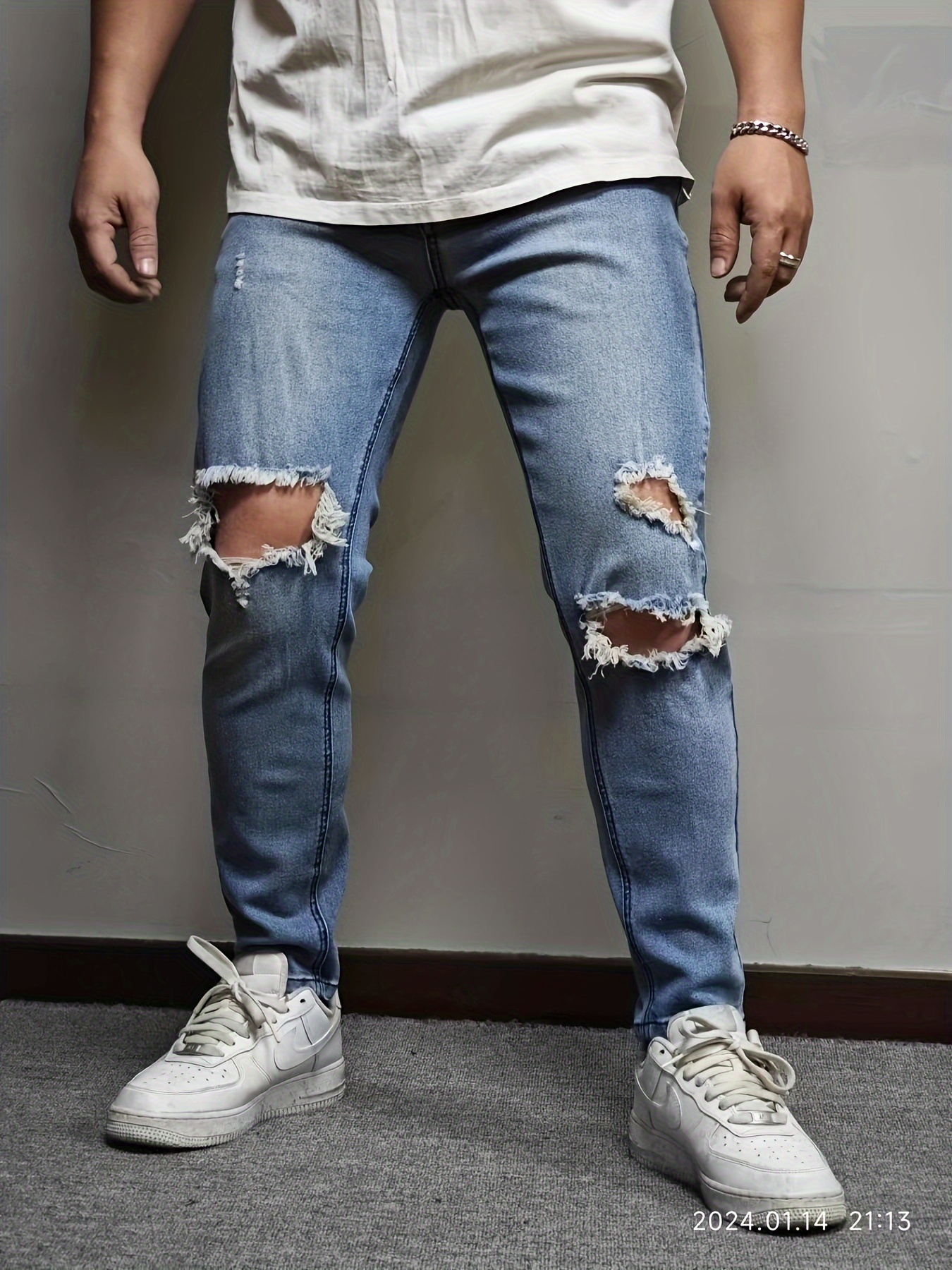 Ripped Jeans - Temu