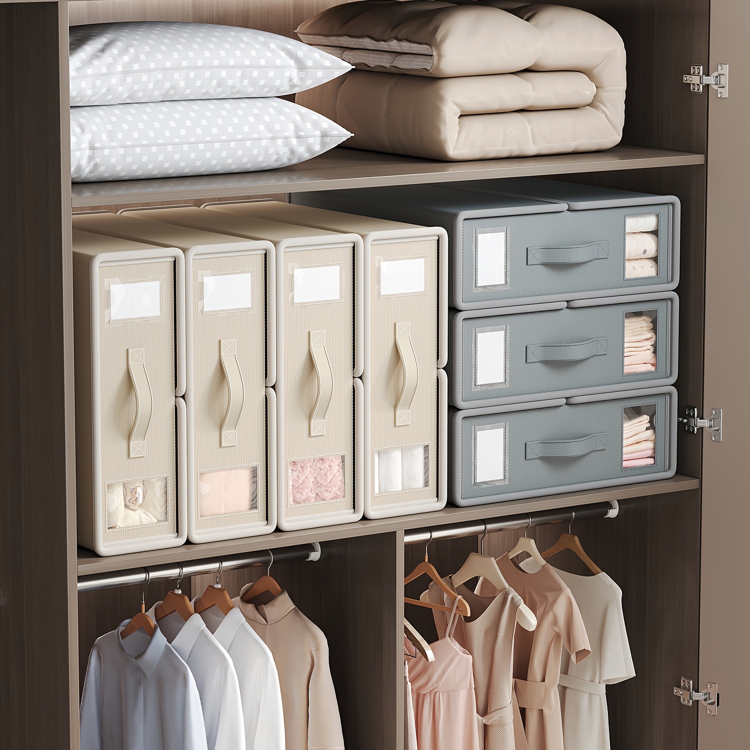 Set 2 4 6 Bed Sheet Organizers Storage Solutions Collapsible