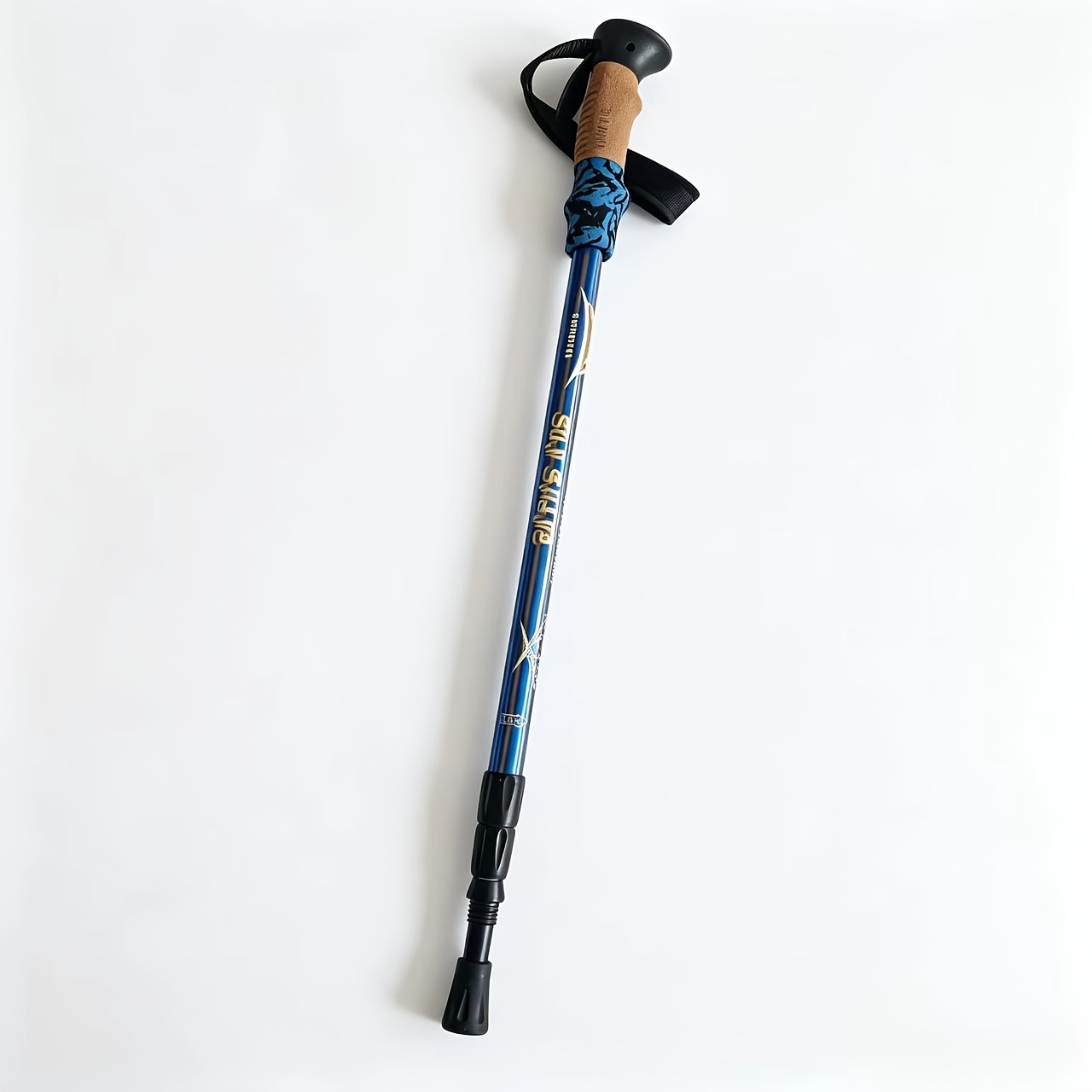 Aluminum Alloy Three-Section Internal Locking Trekking Pole with Cork Grip