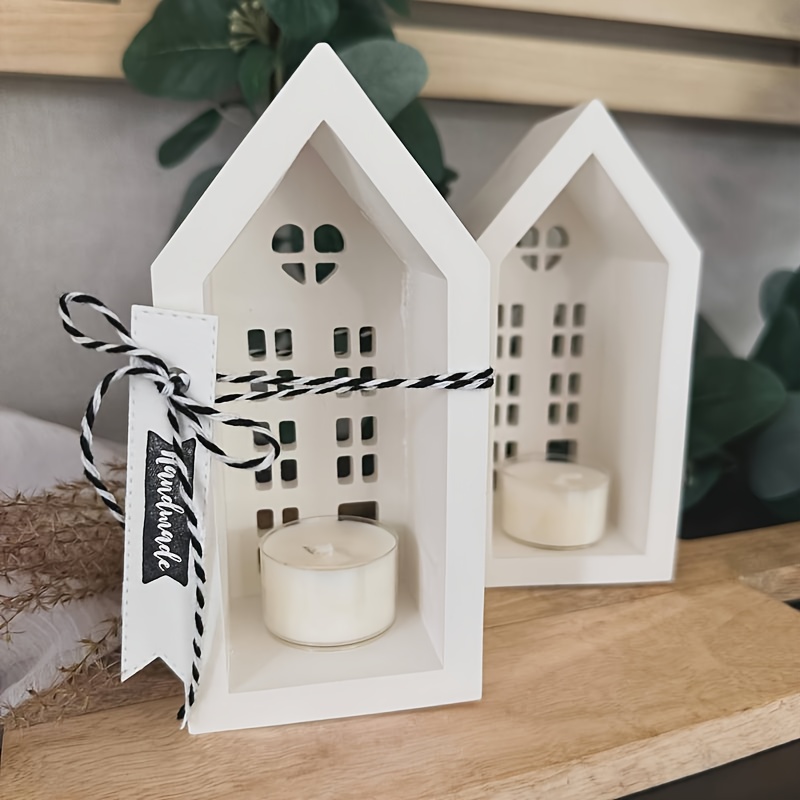 

Large, Medium And Small Candle House Silicone Plaster Mold Handmade Diy Drip Glue Aromatherapy Casting Mold Candlestick Home Decoration Ornaments