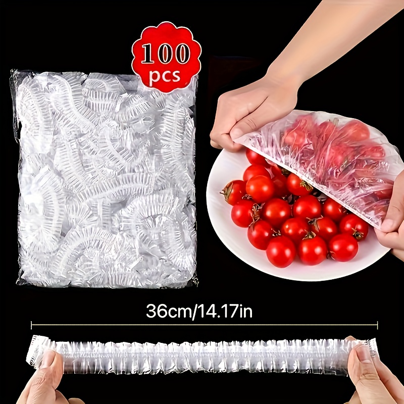 100pcs Disposable Food Wraps, Plastic Cling Film, Keeping Fresh - Food-grade Kitchen Refrigerator Seals, Ideal For Storing Fruits, Leftovers, Etc. - Home And Additions