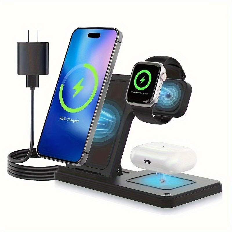 

Wireless Charger, Wireless Suitable For 15 14 11, For Iwatch 6 5 4 3 2 Se, For Airpods 3 , S23 S22 S21 S20 & 9