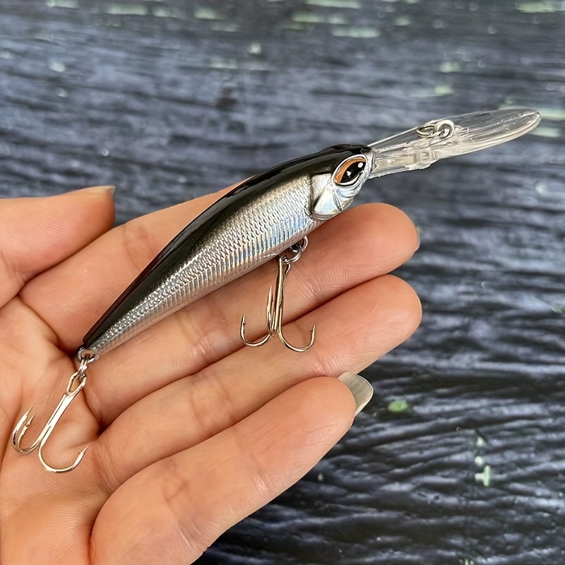 1pc Minnow Fishing Lure 9cm/3.54in 5.7g/0.2oz Deep Diving Wobbler Floating Jerkbait Swimbait For Trout Tackle Artificial Hard Bait