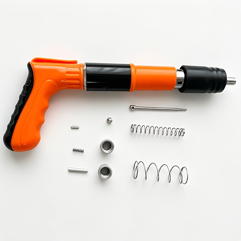 Image of Handheld Nail Shooting Gun, Multifunctional Fastening Tool, 5 Adjustable Power Gears, Hole-free Operation For Brick Wall, Concrete, Wood, Gypsum Board, For Home & Engineering Use (nails Not Included)
