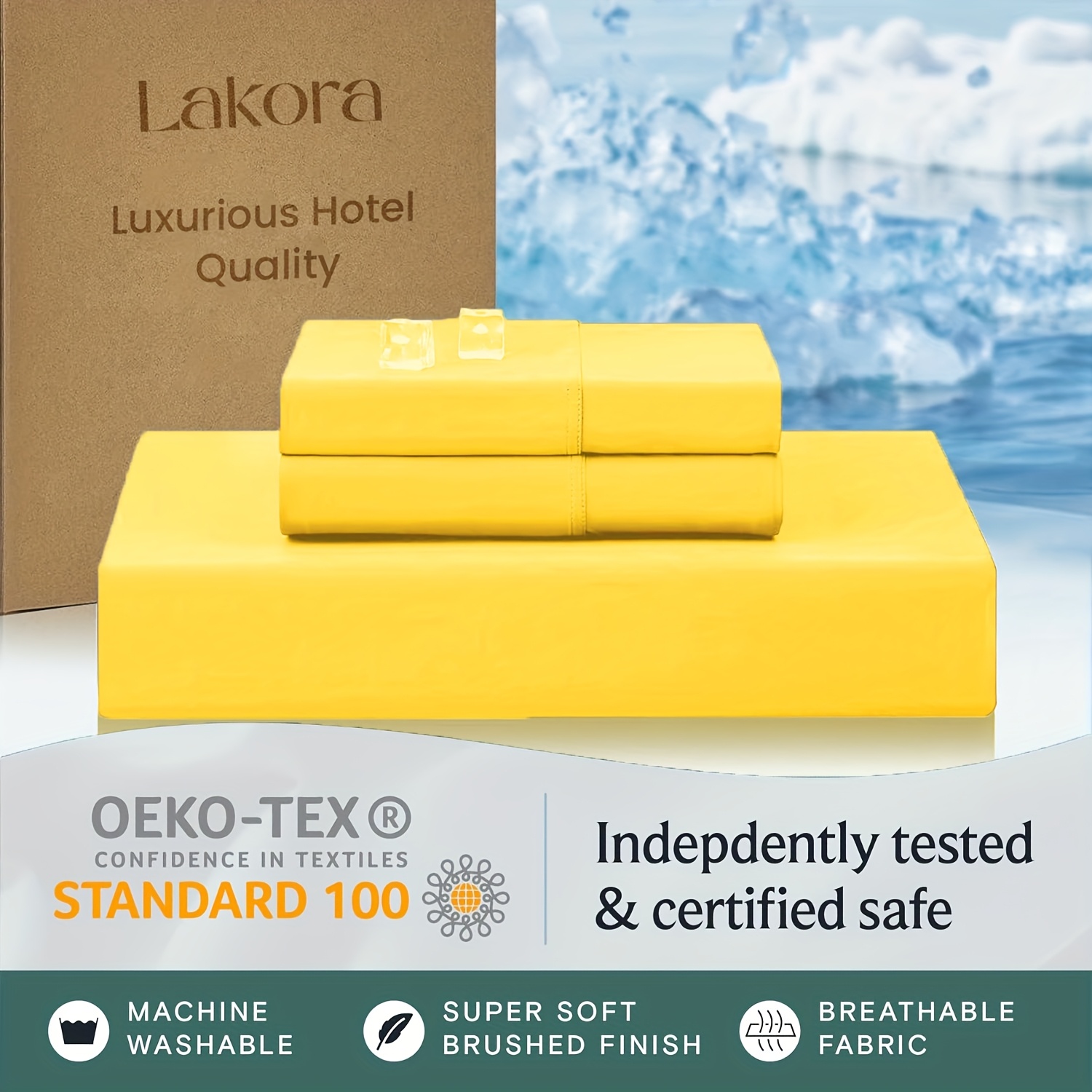 TEMU 1 Set (2 Or 3 Pie) Bed Sheet Set - Ultra Soft Breathable Cooling Fitted Sheet With 36cm Deep Pocket & Pillowcase(s) - For King/queen/double/king