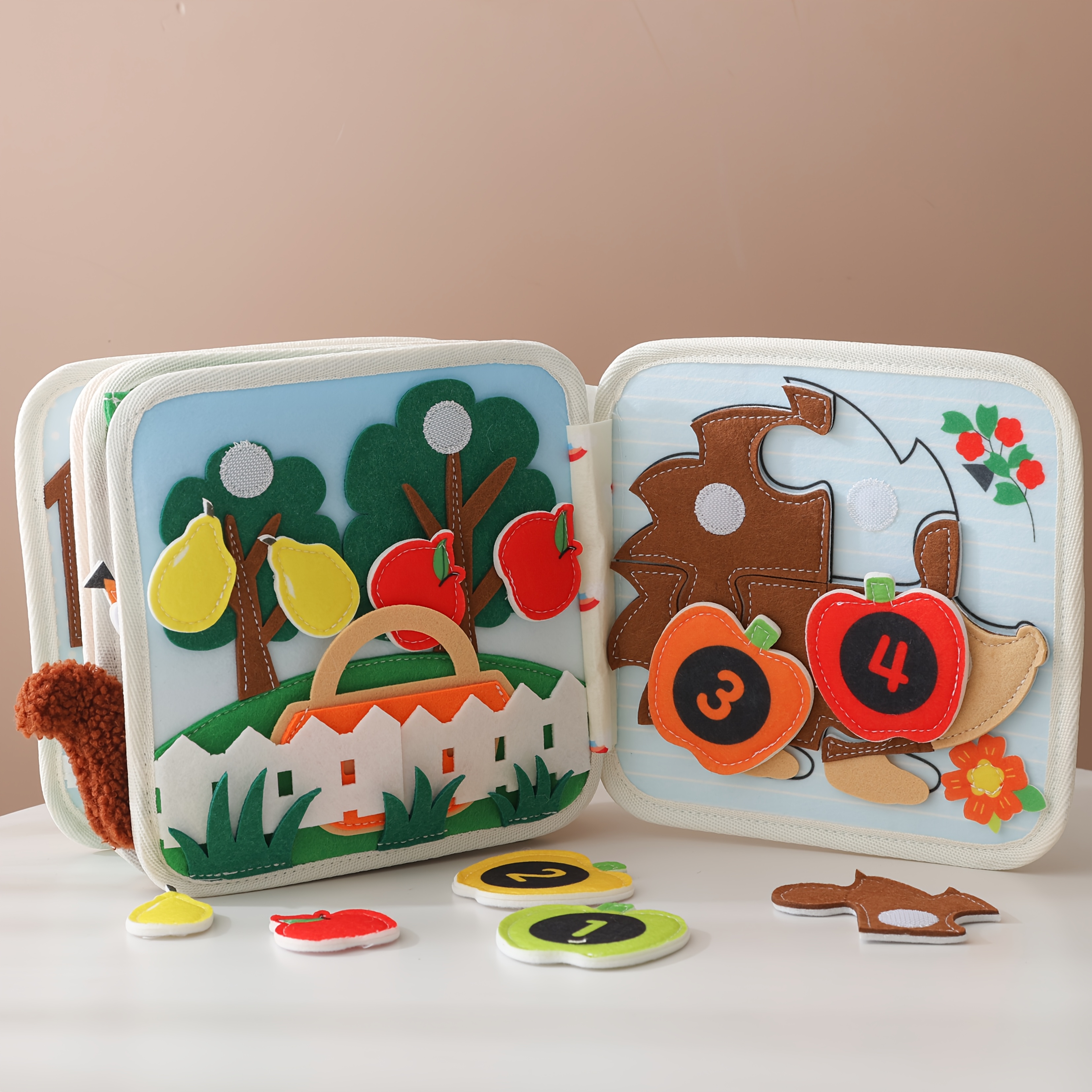 Durable Felt Quiet Book for Toddlers with Animal Patterns