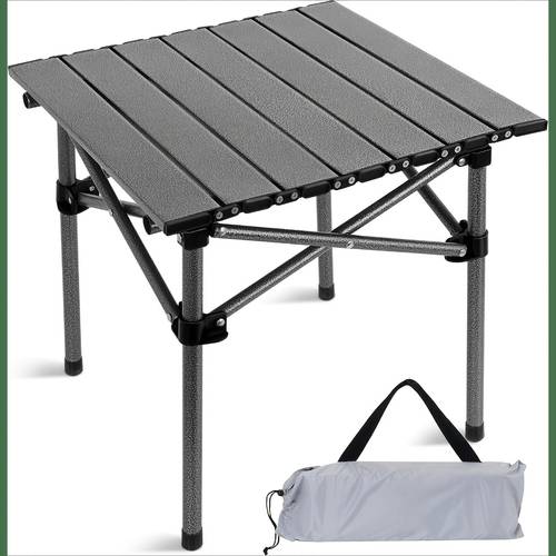 item picture portable folding camping table lightweight and foldable outdoor table carrying bag sturdy legs suitable for picnics barbecues hiking tailgating compact and versatile use
