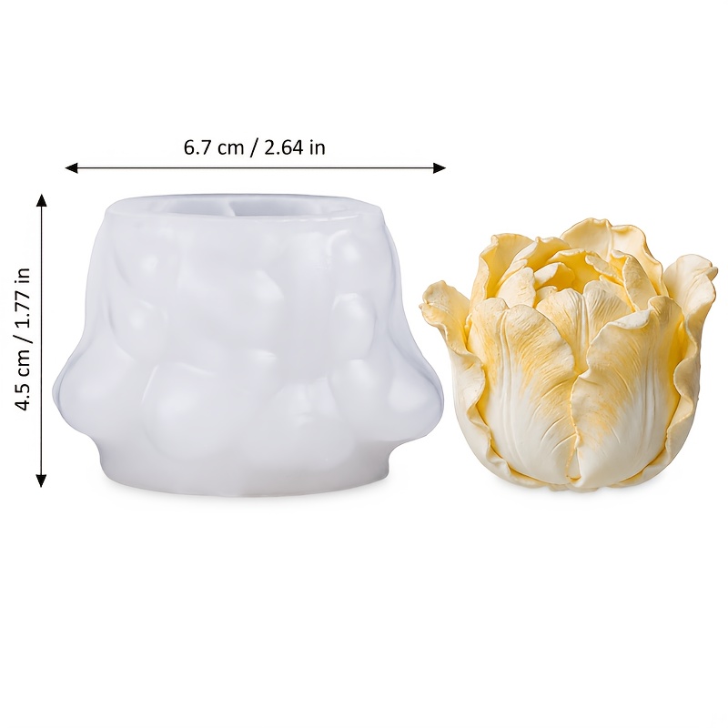 TEMU Stampi in silicone 3D a forma di con , delicati petali ondulati, resina epossidica, per di , pezzi artistici a forma di , decorazioni per la ,