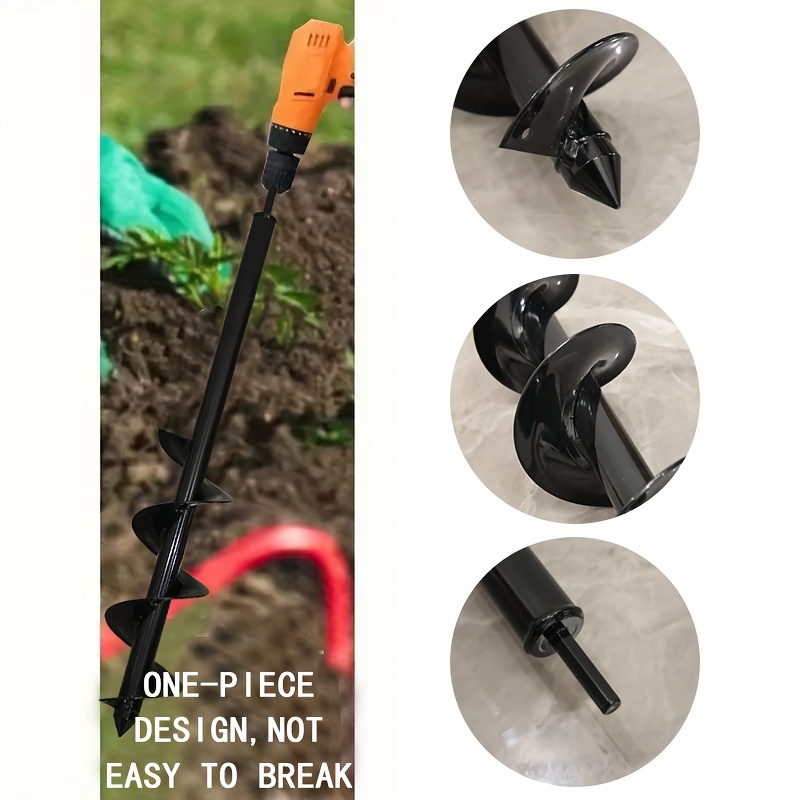 extended garden auger 3 94 x24 10x60 cm heavy duty deep hole digger for planting large trees installing fence posts and ground screws 3 8 inch hex drive rust resistant steel material Product details 4