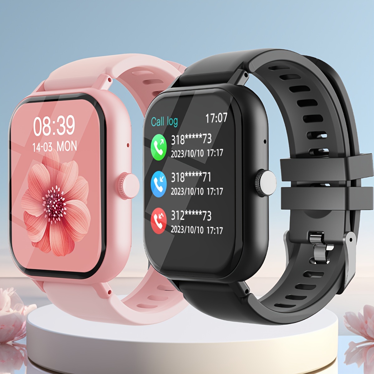 

Smart Watch For Women, 2.01" Full Touch Screen Display, Music Control, Multiple Sports Modes, Pedometer, Notifications, Compatible With Ios & Android, Ideal Gift For Friends, Couples, Wife, Husband