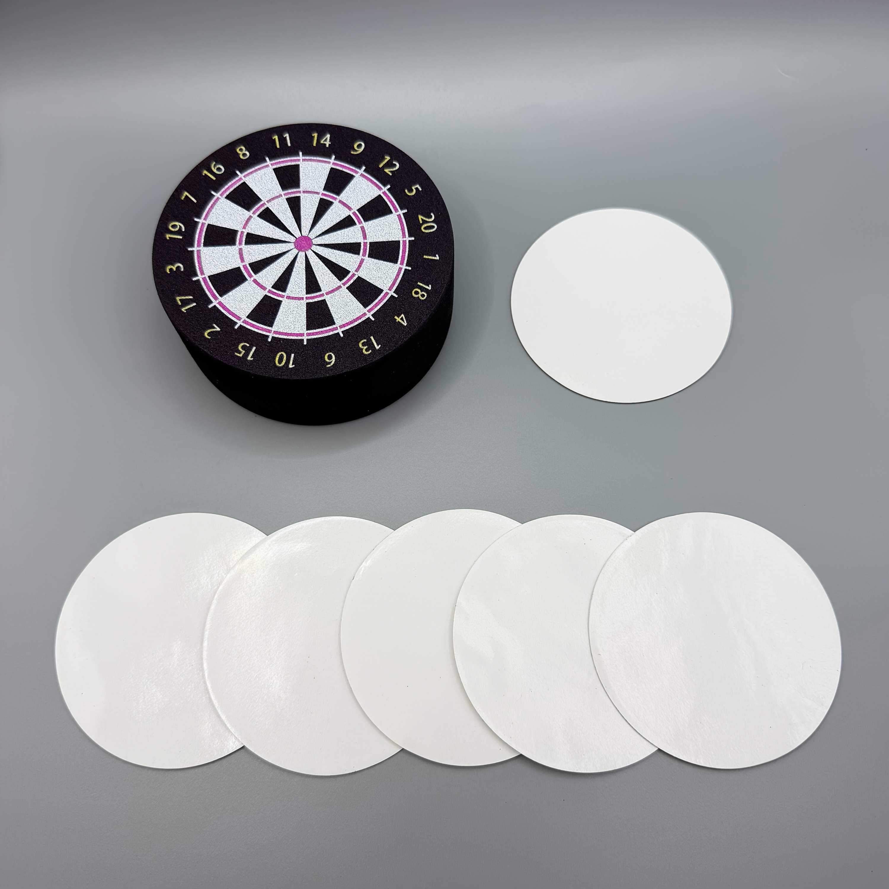 Image of A Stylish Dartboard Storage Design, Reusable 6-time Dart Mat, Portable With Adhesive Backing For Wall Storage, Mini Dartboard, Suitable For Dart Storage , Ideal For Birthday Gifts And