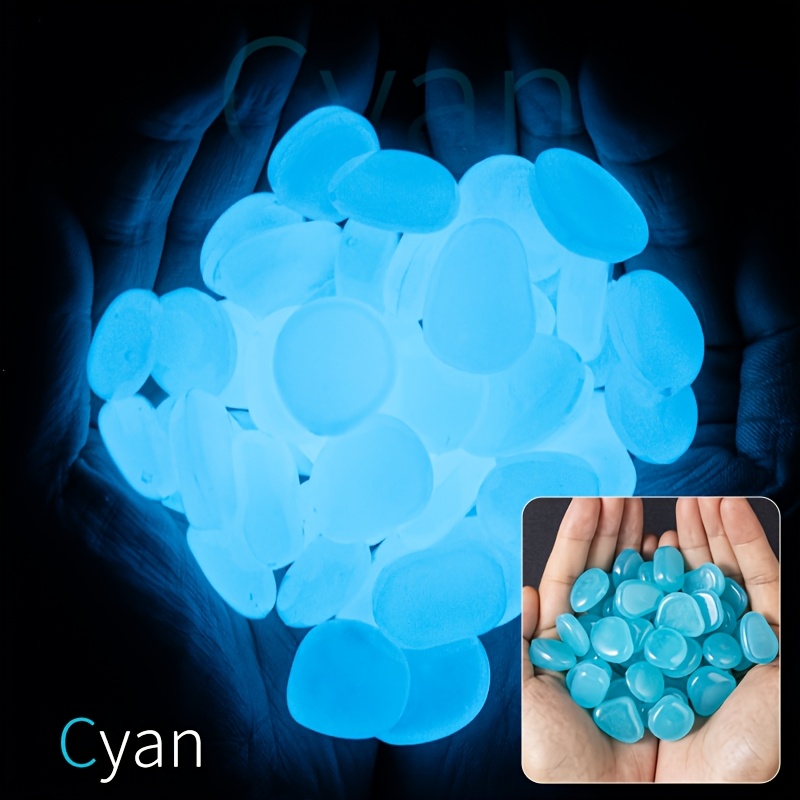 TEMU Experience Super Large Glowing Pebbles - Aquarium, 67-pack, Decor For Wedding Venues And Gardens | A Starry Night Atmosphere Indoors, Romantic