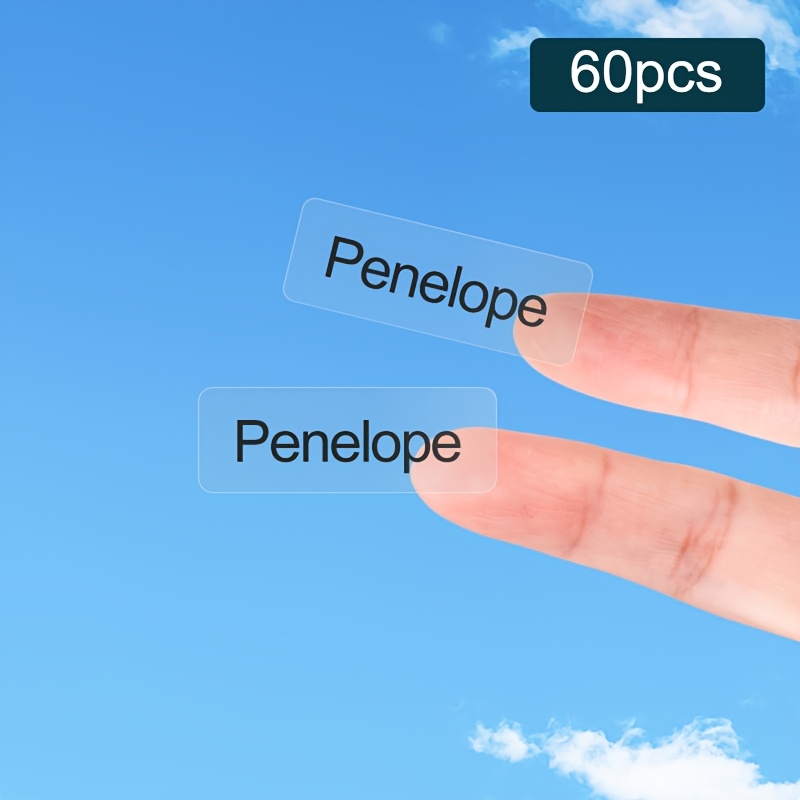 12-480pcs Premium Transparent Name Stickers: Custom-designed & High Quality. Revamp Your School Supplies, Enhance Office Decor & Scrapbooking Moments.stickers