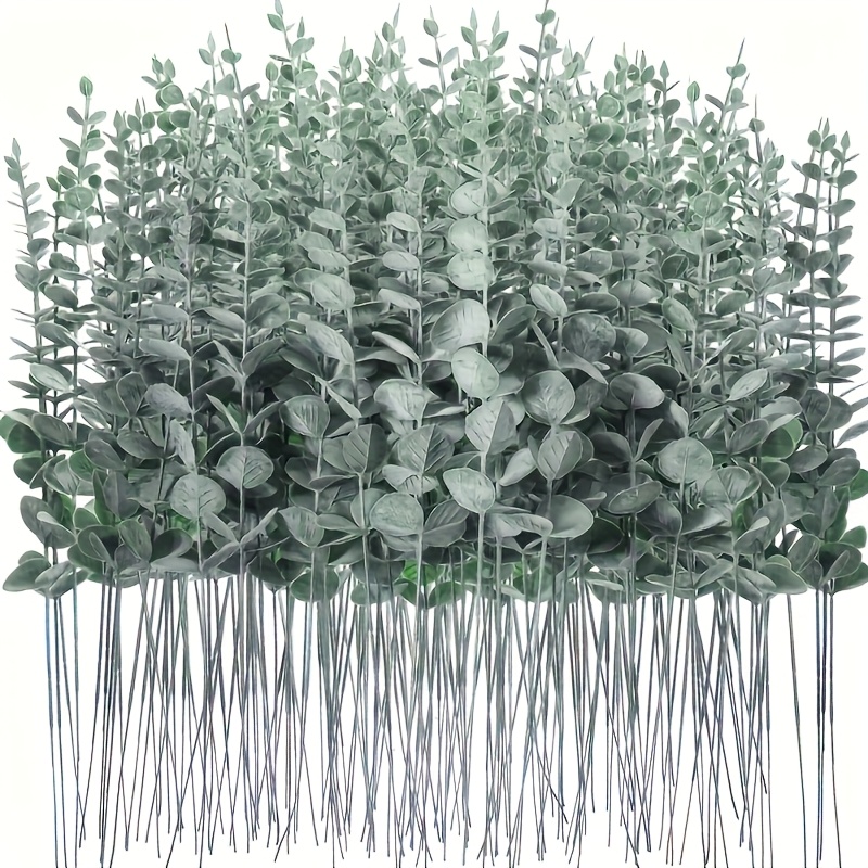 [24 Pack Eucalyptus Branches] Realistic Green Leaves – Artificial Stems For Bouquets, Wedding Decor, And Farmhouse