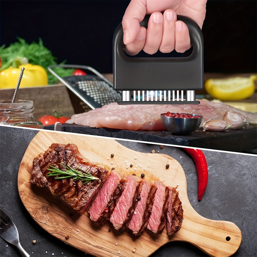 TECHTONGDA Ablandador De Carne Con 48 Agujas | Herramienta De Acero Inoxidable Para Aves Y Filetes