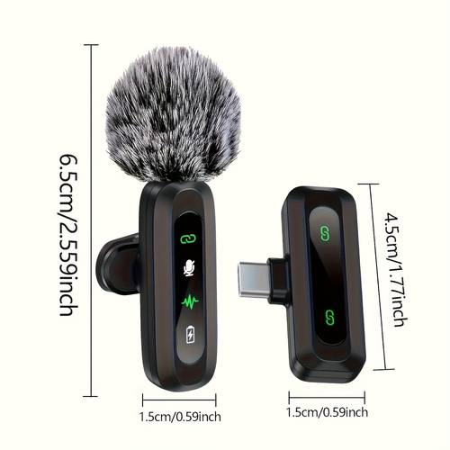 8 lavalier microphone for iphone 7 8 11 12 13 pro max suitable for ios and led display clip on microphone for video recording tiktok youtube vlog