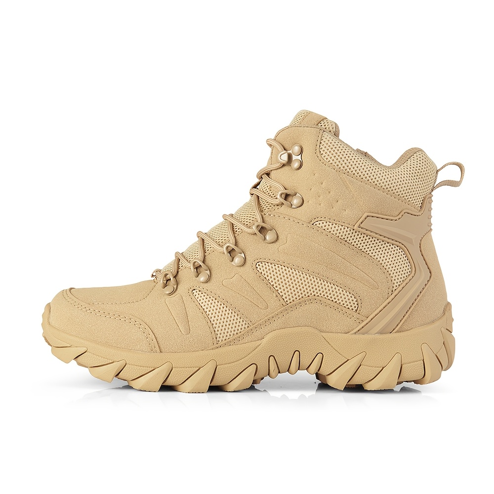 Temu – TEMU Men’s High Top Outdoor Boots With Padded Collar Support And Non-slip Sole, Suitable For Hiking, Camping, Winter, Spring, And Autumn Hiking.
