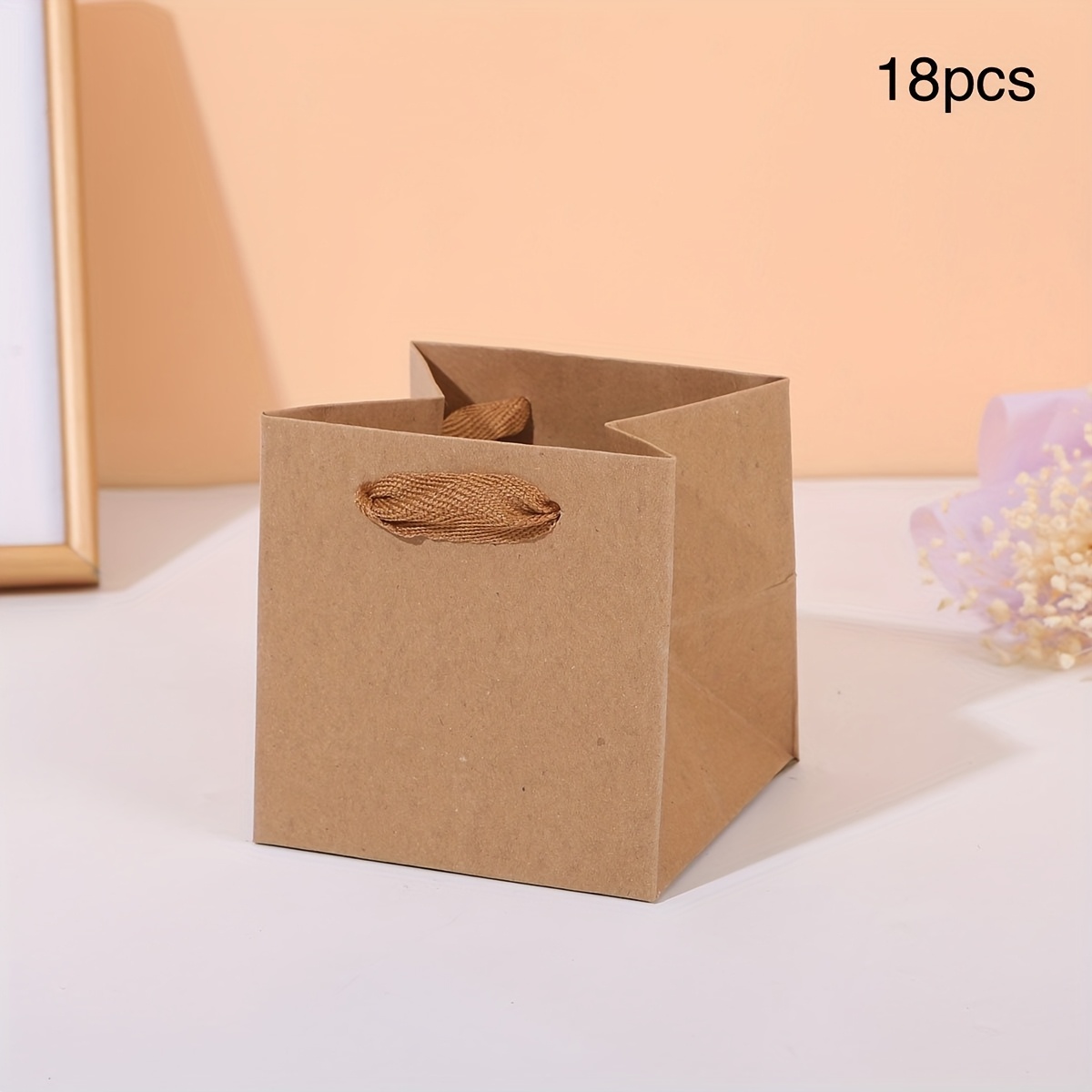 E-shop Geschenk für Sie/Ihn 3,94x3,94x3,94 Zoll Kraftpapier Quadratische Geschenktüten. Elegante Geschenktüten für Feiertage. Geschenktüten für