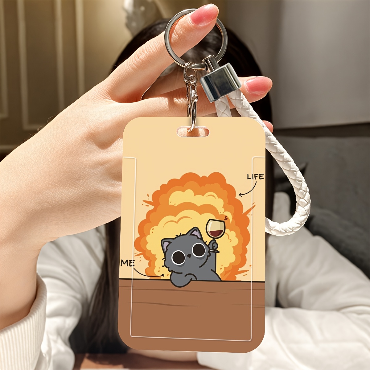 TEMU Porta ID con design retr簷 e - 1 pz - per studenti, professionisti e biglietti - Clip in metallo, per istituzioni scolastiche, strutture