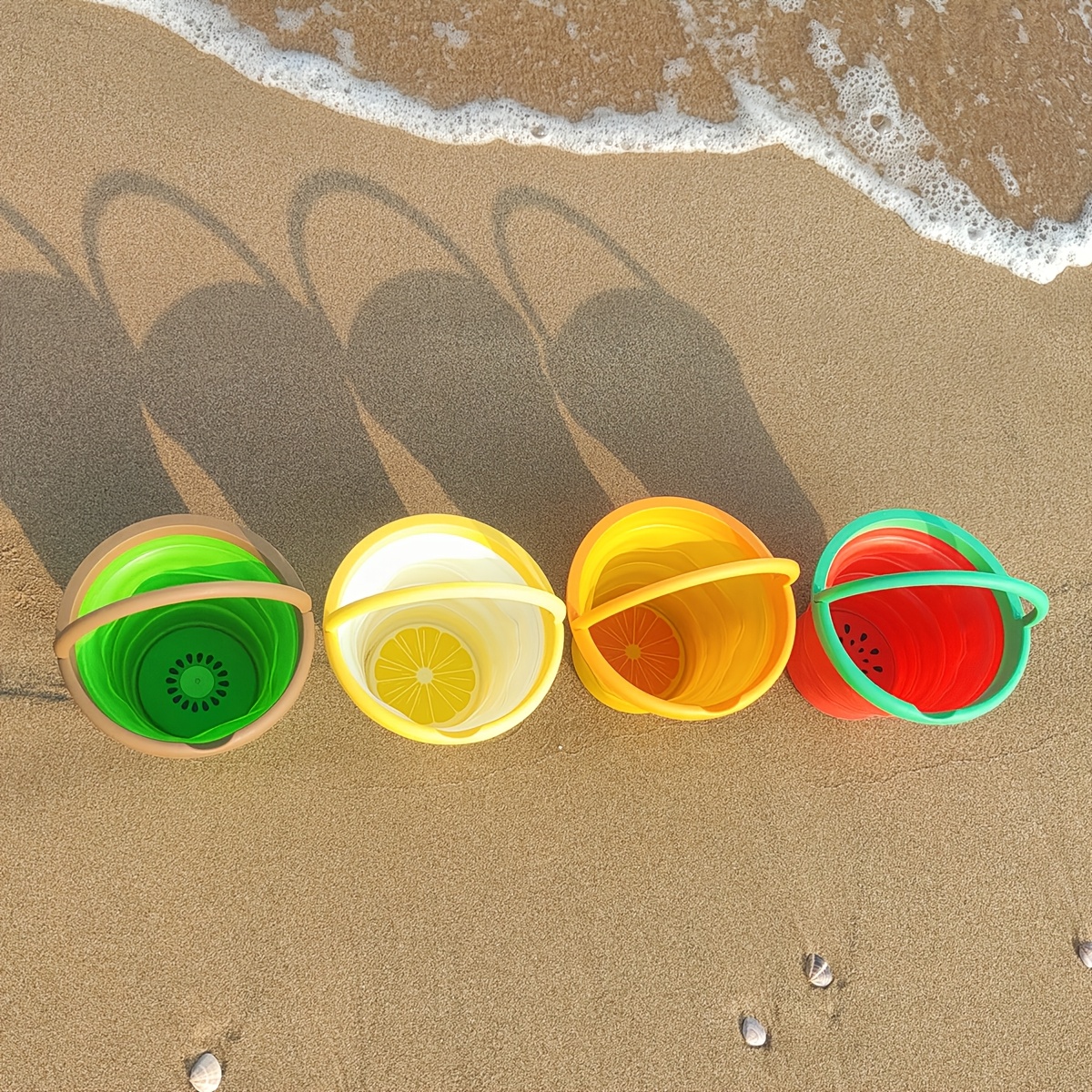 LASIVE Folding Beach Bucket Collapsible PP Barrel for Kids