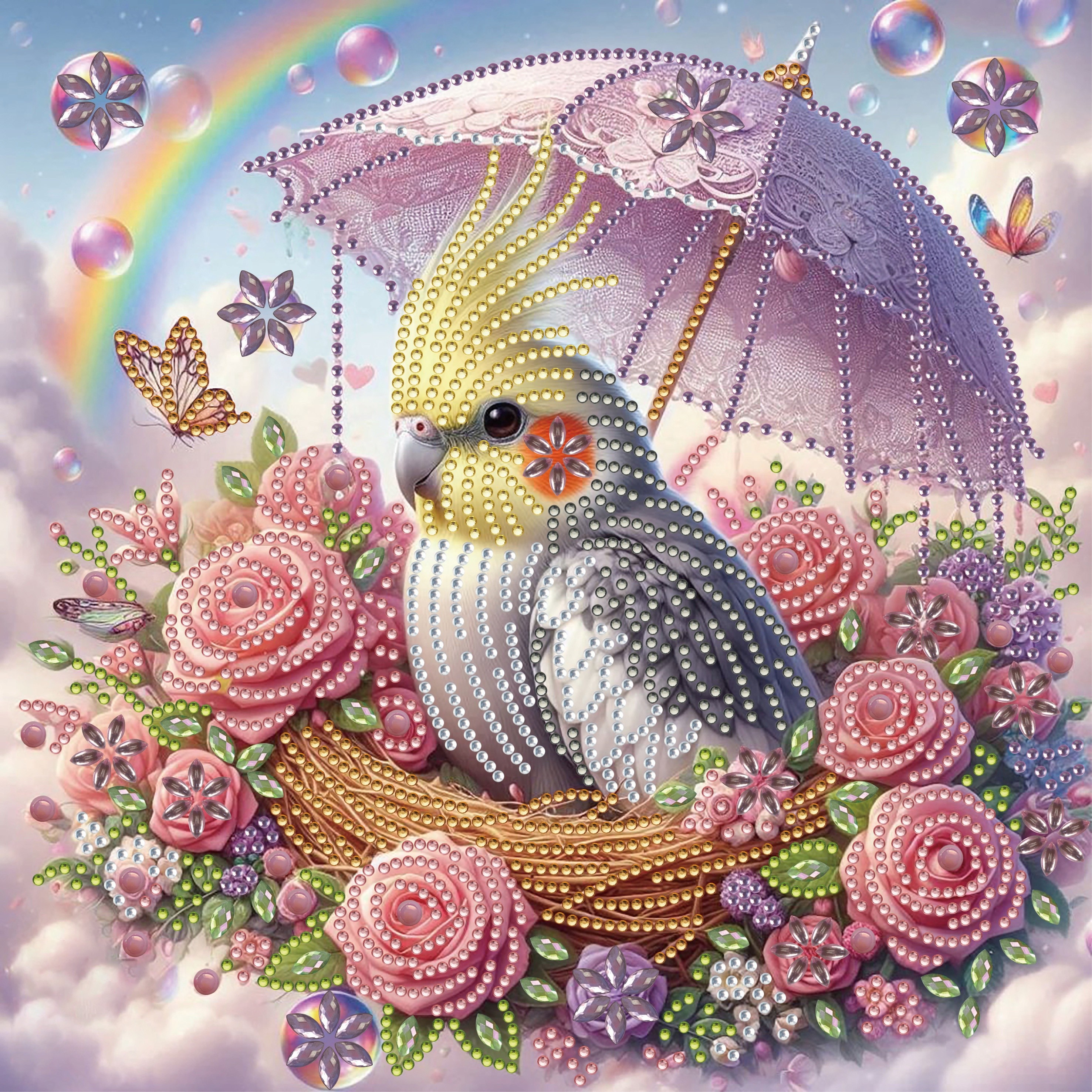 

1pc Diy Kit, 5d Diamond , For , , Irregular Diamond , Art Supplies &