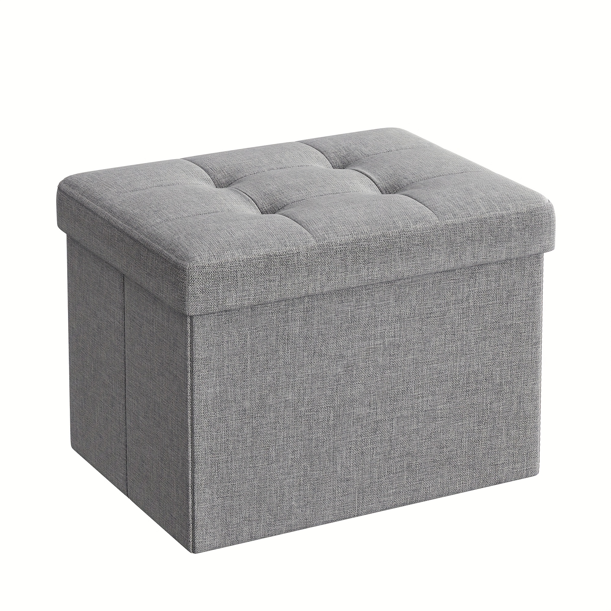 E-shop Hocker mit Stauraum, kleiner, faltbarer 31 x 41 cm Fußhocker mit Aufbewahrungsbox bis zu 130 kg für Wohnzimmer, Schlafzimmer, Studentenwohnheim